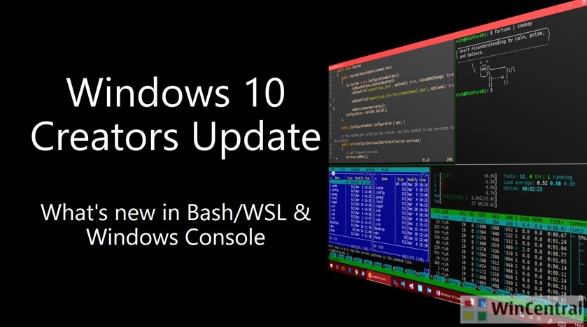 What S New In Bash Or Wsl With Creators Update On Windows 10