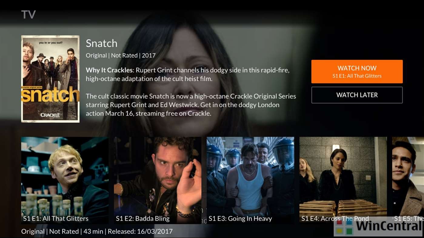 Crackle App Available on Windows 10 watch FREE Hollywood movies