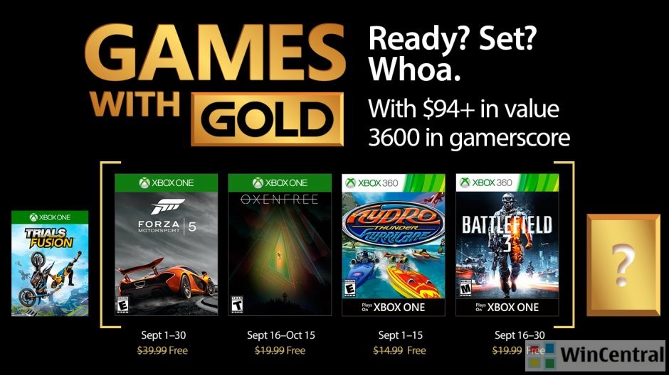 october xbox gold games