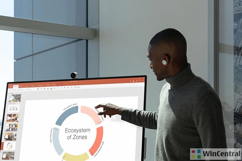 Surface Ear Buds and PowerPoint Presentation