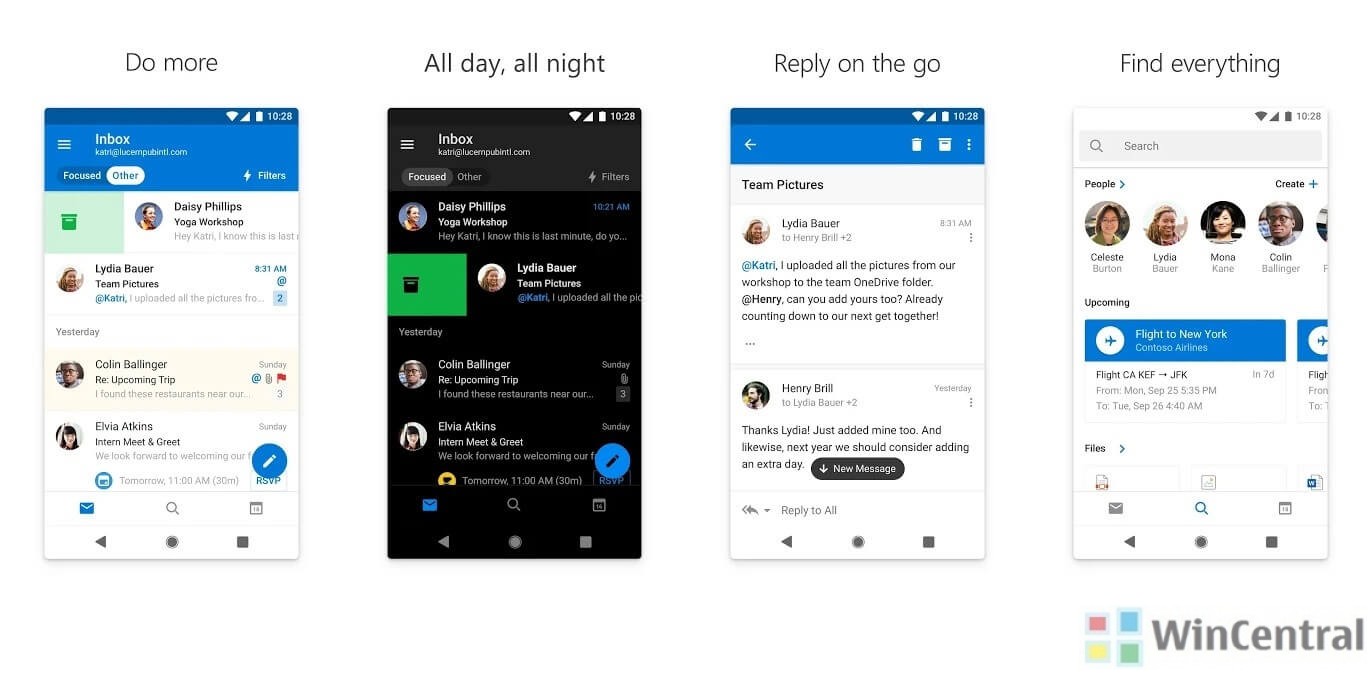 Outlook android смена пароля