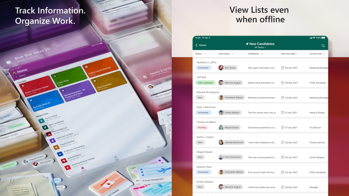 iPad support comes to Microsoft Lists for iOS - Download - WinCentral