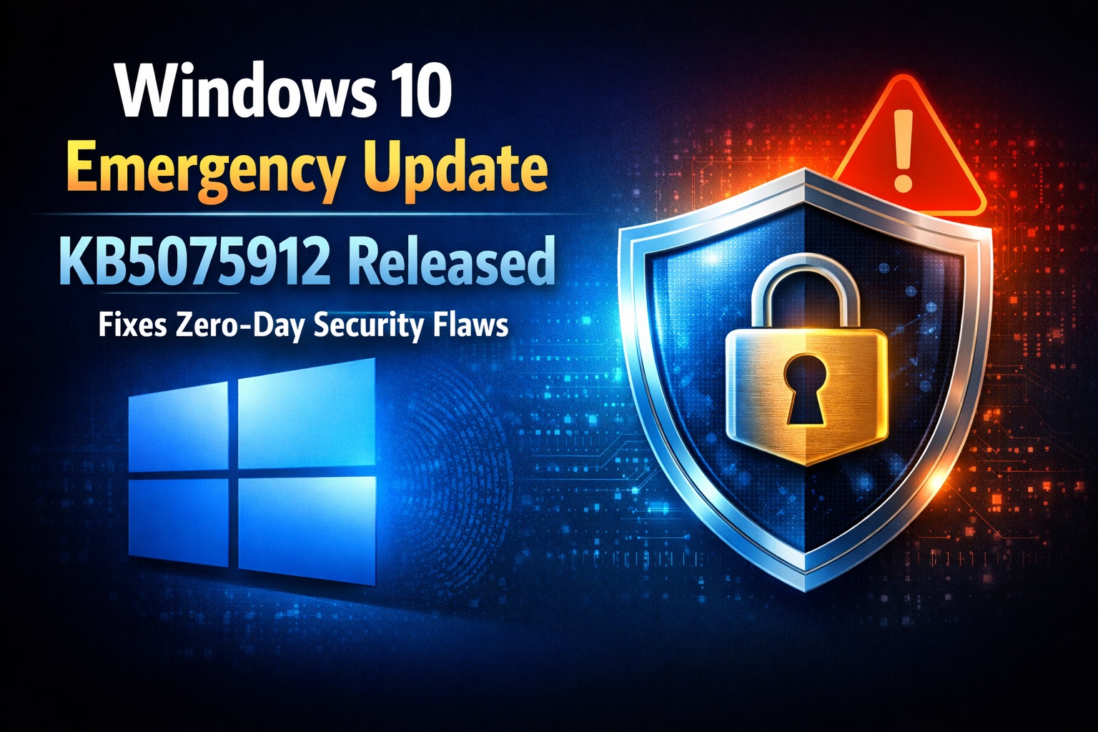 Windows 10 KB5075912 Released: Critical Zero-Day Fixes