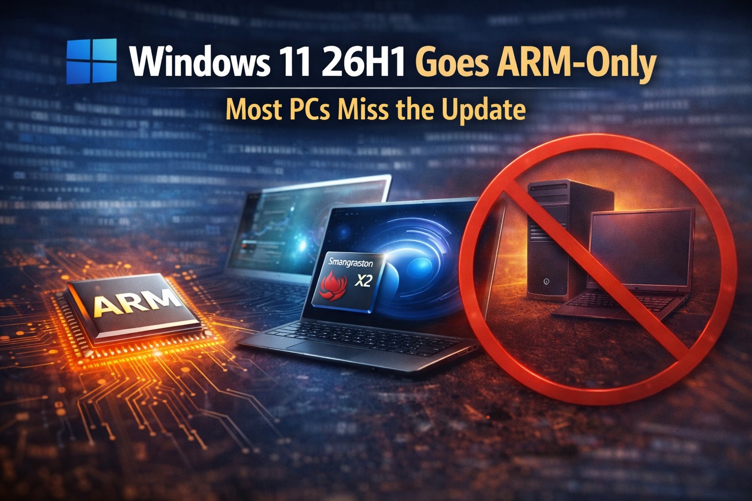 Windows 11 26H1 Goes ARM-Only — Most PCs Miss the Update