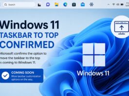 Microsoft confirms “move the taskbar to the top” option is finally coming to Windows 11