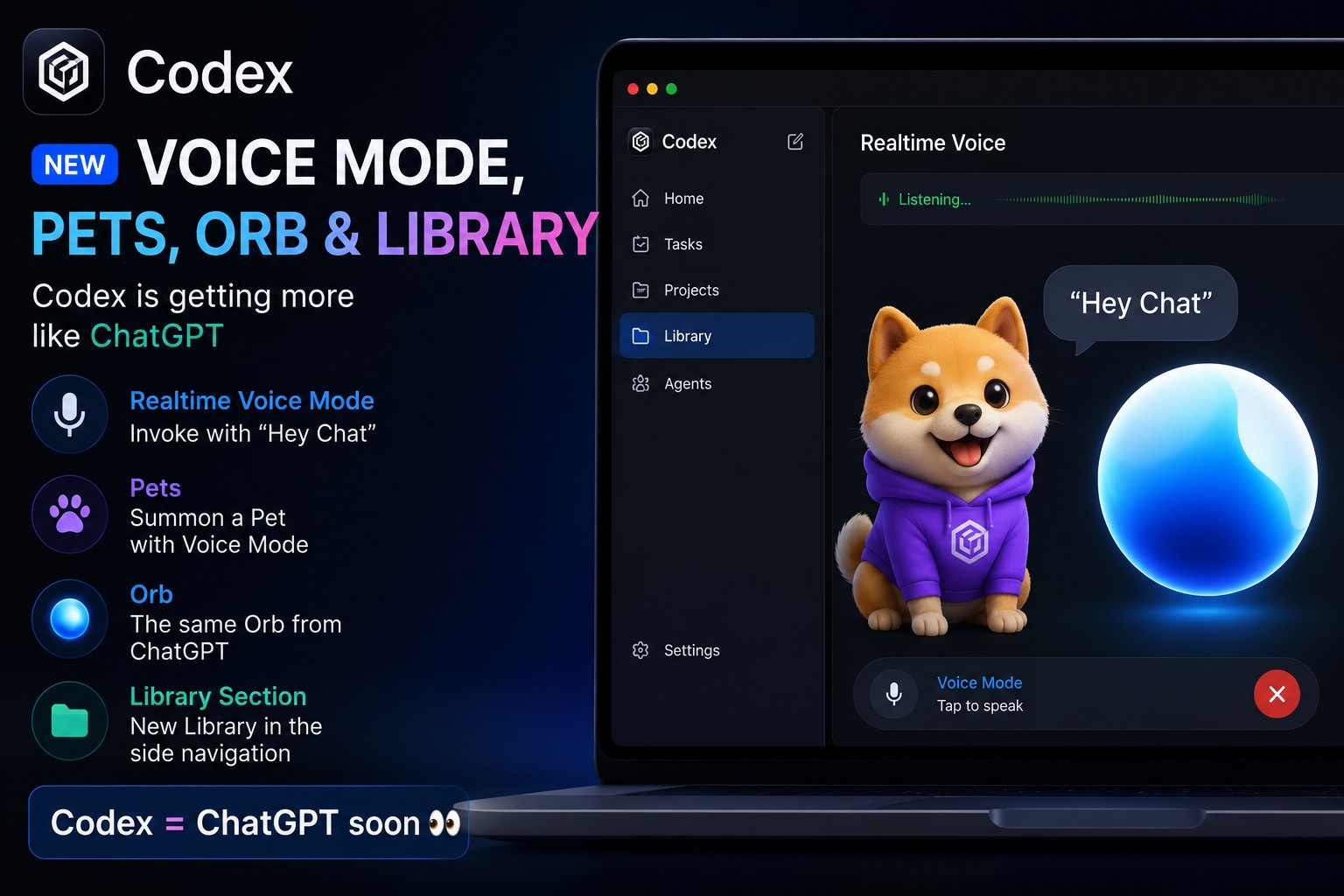 Codex Could Soon Get ChatGPT Voice Mode, Pets, and a Library - WinCentral
